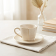 Coffee Cup and Saucer Set 6 Pcs With Wooden Stand